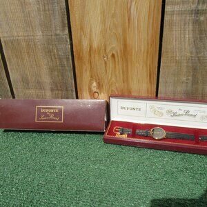 Brand New Vintage Dufonte By Lucien Piccard Genuine Diamond Men's Wristwatch